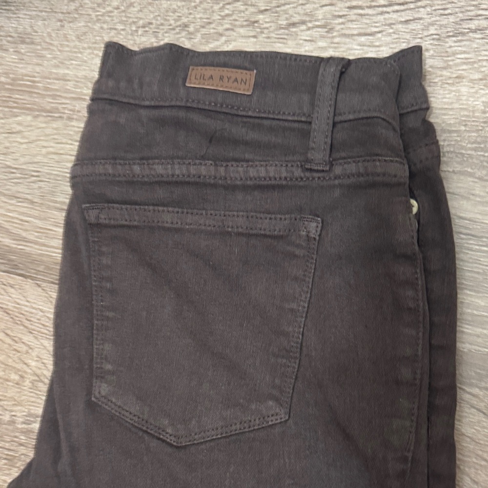 LILA RYAN High Rise Dark Brown Jeans